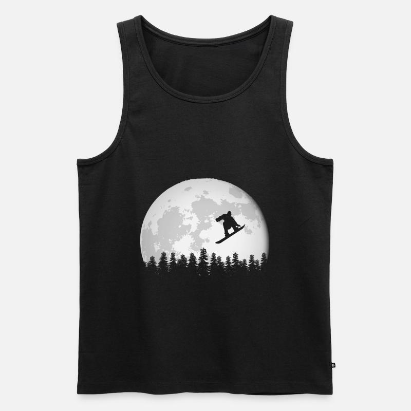 Snowboard - Männer Premium Bio Tank Top - Schwarz
