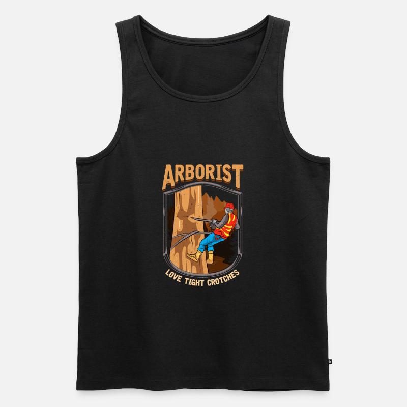 Baumpfleger - Männer Premium Bio Tank Top - Schwarz