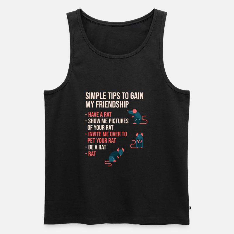 Ratten - Männer Premium Bio Tank Top - Schwarz