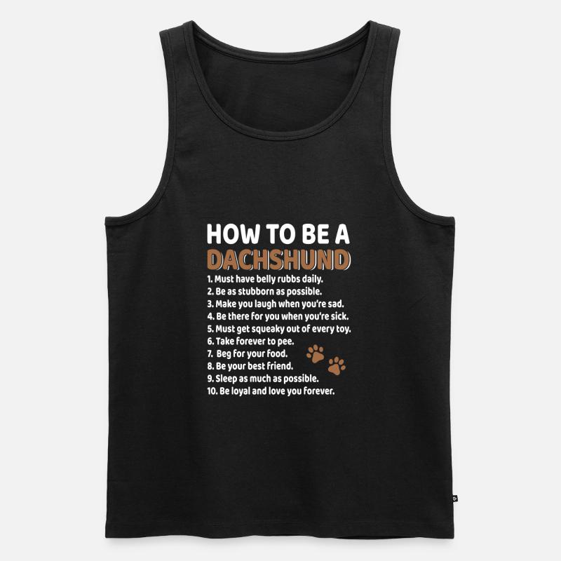 Dachshund - Männer Premium Bio Tank Top - Schwarz