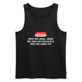 Hessen Shirt Hessisches Shirt - Männer Premium Bio Tank Top - Schwarz - Vorne - Michal (187cm)