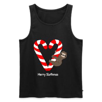 Sloth Lazy Cute Sloth Gift - Men's Premium Organic Tank Top - black - Front - Michal (187cm)