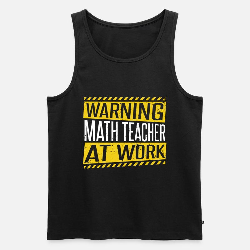 Math Teacher At Work - Men's Premium Organic Tank Top - black