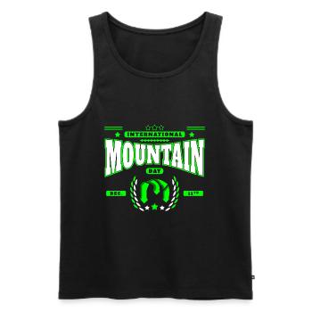 Journée internationale de la montagne - Débardeur bio Premium Homme - noir - Devant - Michal (187cm)