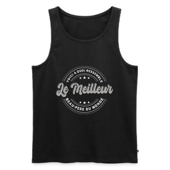Beau-Pere Cadeau - Débardeur bio Premium Homme - noir - Devant - Michal (187cm)