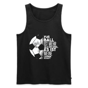 Fußball Ist Meine Leidenschaft - Männer Premium Bio Tank Top - Schwarz - Vorne - Michal (187cm)