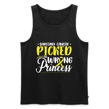 Sarcoma Picked The Wrong Princess - Men's Premium Organic Tank Top - black - Front - AI Model Male 178 light (178cm)