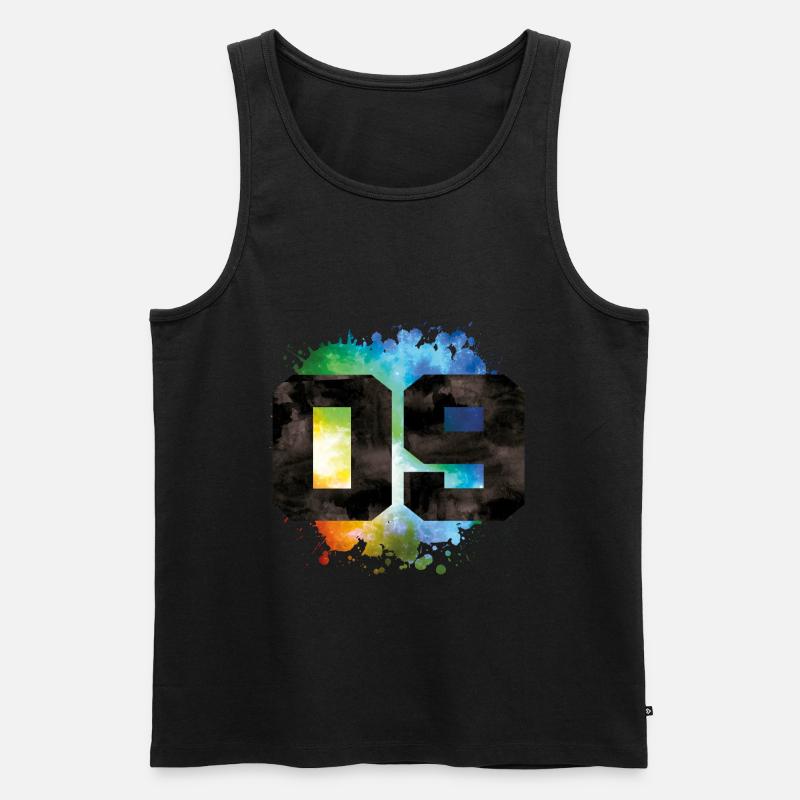09 Bunt nummer - Männer Premium Bio Tank Top - undefined
