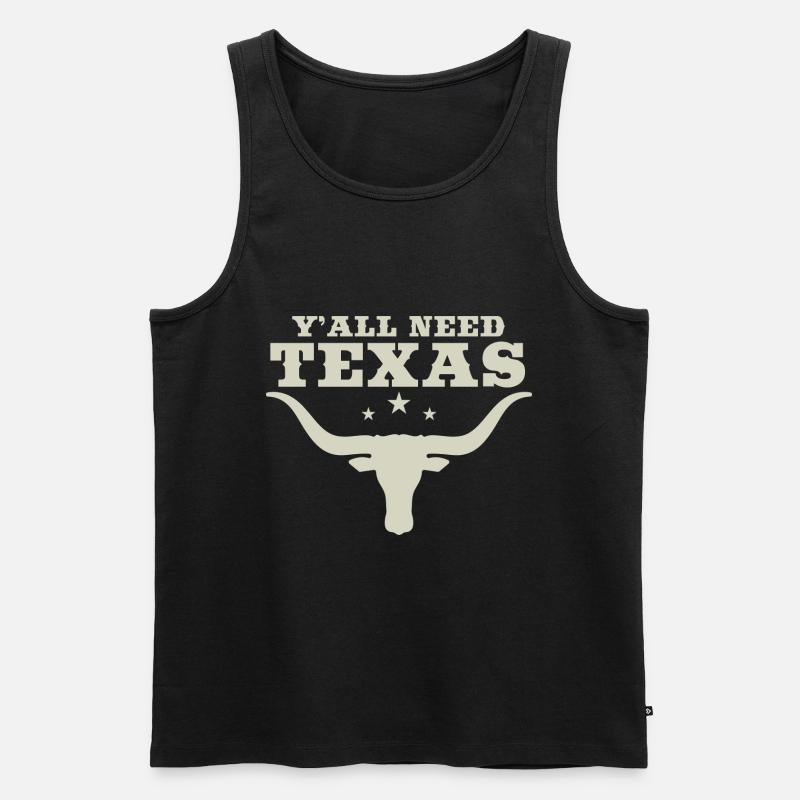 Y'All Need Texas - Men's Premium Organic Tank Top - black