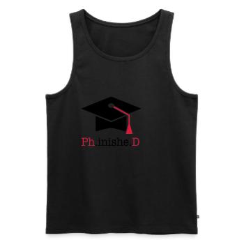 Doktortitel - Männer Premium Bio Tank Top - Schwarz - Vorne - AI Model Male 178 light (178cm)