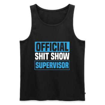 Official Shit Show Supervisor - Men's Premium Organic Tank Top - black - Front - AI Model Male 178 light (178cm)