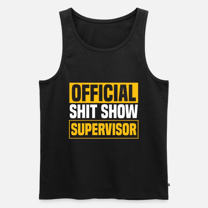 Scheiß Show Supervisor Männer - Männer Premium Bio Tank Top - Schwarz