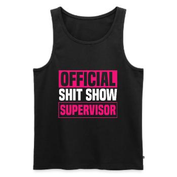 Women Shit Show Supervisor - Men's Premium Organic Tank Top - black - Front - AI Model Male 178 light (178cm)