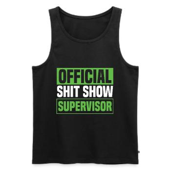 Offizieller Shitshow-Supervisor - Männer Premium Bio Tank Top - Schwarz - Vorne - AI Model Male 178 light (178cm)
