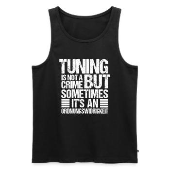 Tuning is not a Crime but Sometimes... - Männer Premium Bio Tank Top - Schwarz - Vorne - Michal (187cm)