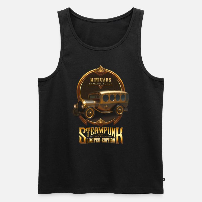 STEAMPUNK OLDTIMER OLDTIMER RETRO VAN - Männer Premium Bio Tank Top - Schwarz