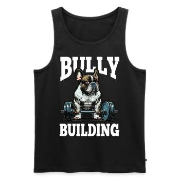 Français Bulldog Frenchie Bodybuilding Dog - Débardeur bio Premium Homme - noir - Devant - Michal (187cm)