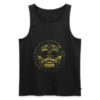 Tiki Harmonie - Männer Premium Bio Tank Top - Schwarz - Vorne - Michal (187cm)