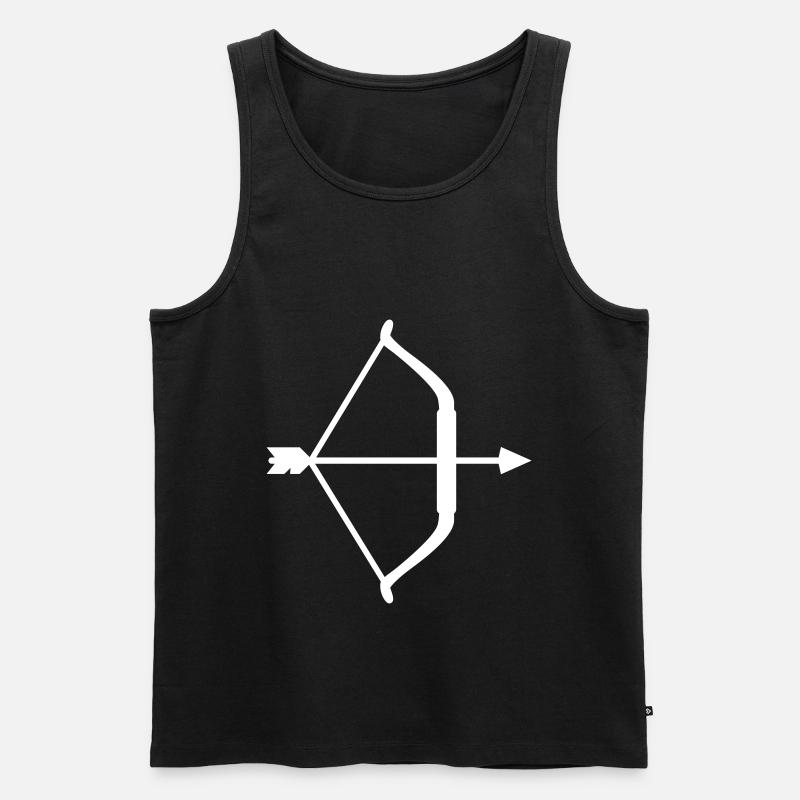 Pfeil und Bogen - Männer Premium Bio Tank Top - Schwarz
