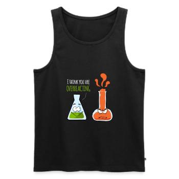 Funny chemistry student nerd geek teacher pun - Men's Premium Organic Tank Top - black - Front - Michal (187cm)