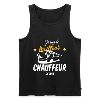 Meilleur chauffeur de bus - Débardeur bio Premium Homme - noir - Devant - Michal (187cm)