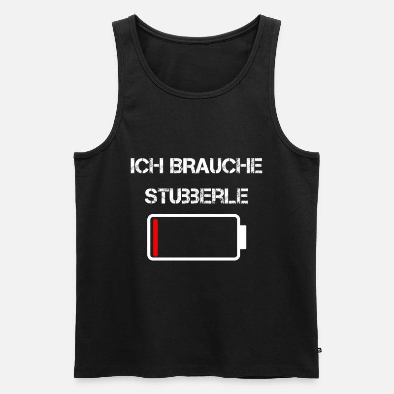 Sächsische Küche | Ich brauche Stubberle - Männer Premium Bio Tank Top - Schwarz