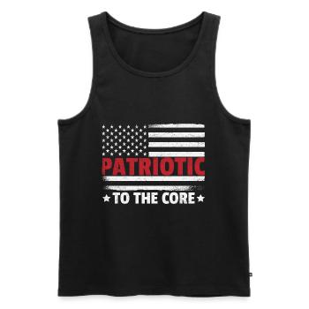 American Flag Patriotism - Men's Premium Organic Tank Top - black - Front - AI Model Male 178 light (178cm)