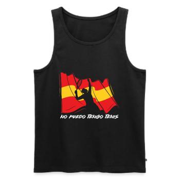 Hombre Tenista Tenis Divertido - Débardeur bio Premium Homme - noir - Devant - Michal (187cm)