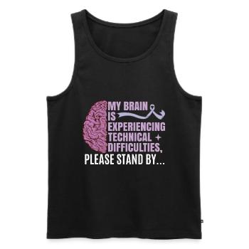 Epilepsie-Zitat - Männer Premium Bio Tank Top - Schwarz - Vorne - AI Model Male 178 light (178cm)