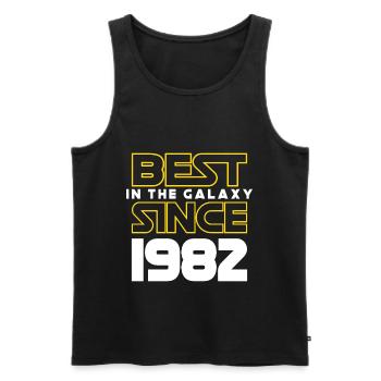 Best of the Galaxy 1982 40 Jahre Jubiläum - Männer Premium Bio Tank Top - Schwarz - Vorne - AI Model Male 178 light (178cm)