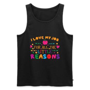 Cute Kindergarten Teacher School Teaching Teacher - Men's Premium Organic Tank Top - black - Front - AI Model Male 178 light (178cm)