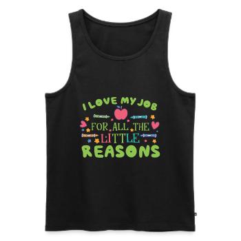 Montessori Teacher - Men's Premium Organic Tank Top - black - Front - Michal (187cm)