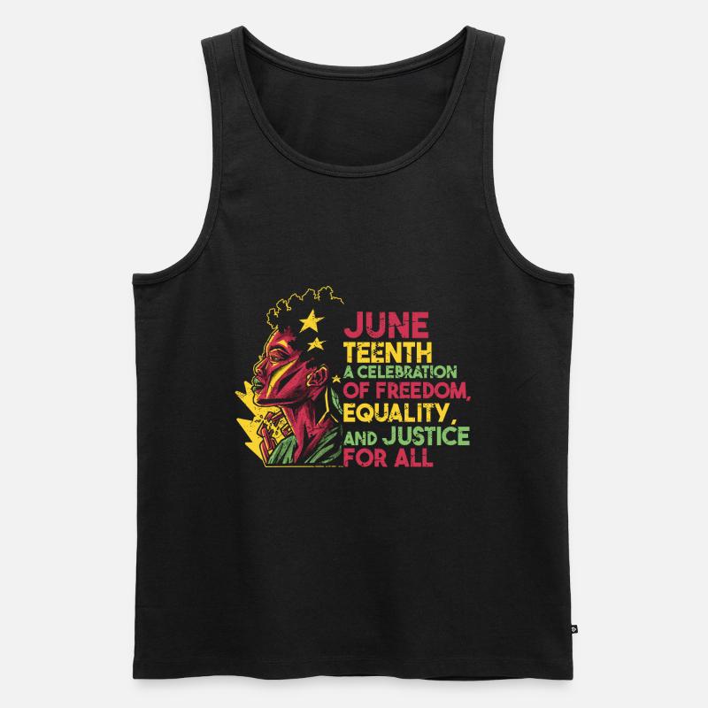 Juneteenth Schwarze Geschichte 19. Juni - Männer Premium Bio Tank Top - Schwarz