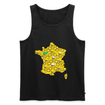 vélo vélos velo velos france cycliste sport tour - Débardeur bio Premium Homme - noir - Devant - Michal (187cm)