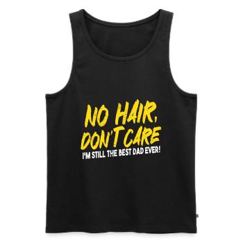 Papa Papa Dad Blagues Cadeau Fête des Pères - Débardeur bio Premium Homme - noir - Devant - Michal (187cm)