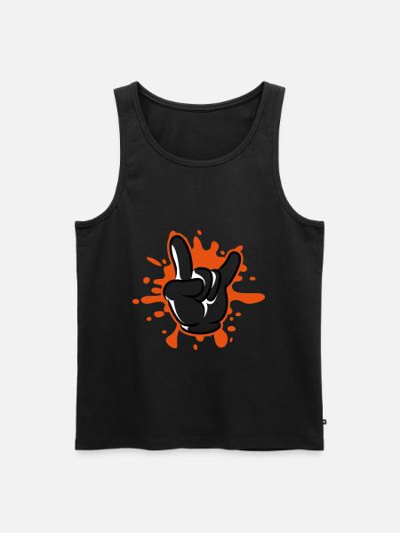 hand party symbol blob - Men's Premium Organic Tank Top -