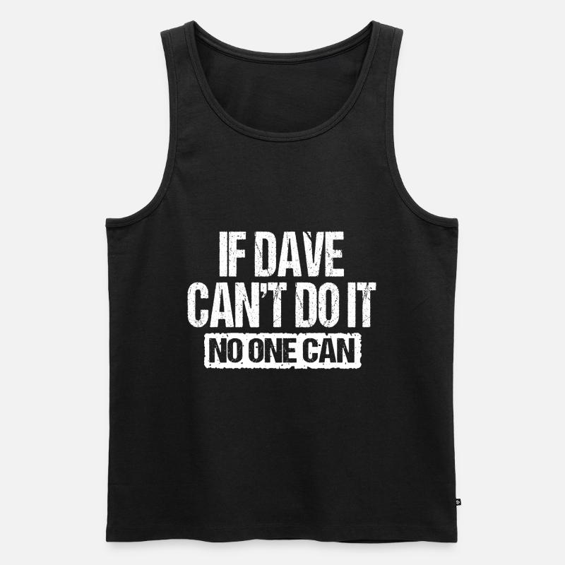 Lustiger Dave - Männer Premium Bio Tank Top - Schwarz