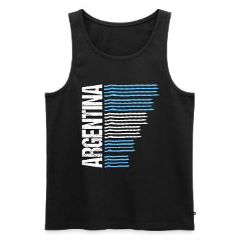 Maillot de football Argentine Cadeau Argentine - Débardeur bio Premium Homme - noir - Devant - Michal (187cm)