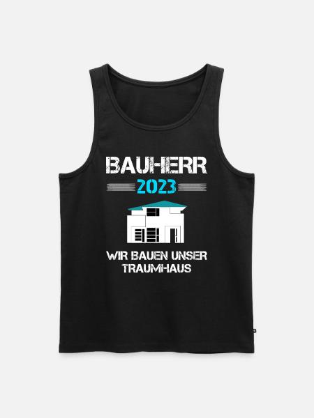 Bauherr 2023 Häuslebauer Eigenheim Geschenk - Männer Premium Bio Tank Top - Schwarz