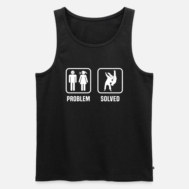 Problem Solved Judo - Men's Premium Organic Tank Top - black