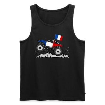 Drapeau Monster Truck France - Débardeur bio Premium Homme - noir - Devant - Michal (187cm)