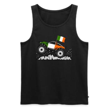 Monstertruck Irland Flagge - Männer Premium Bio Tank Top - Schwarz - Vorne - Michal (187cm)