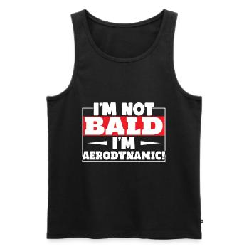 I'm Not Bald I'm Aerodynamic - Men's Premium Organic Tank Top - black - Front - AI Model Male 178 light (178cm)