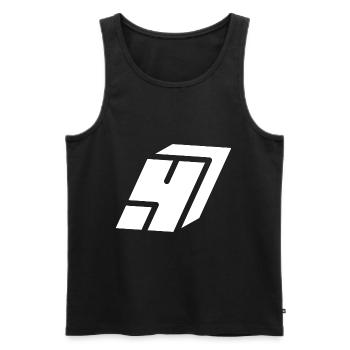 Abstract Nummer4 - Männer Premium Bio Tank Top - Schwarz - Vorne - AI Model Male 178 light (178cm)