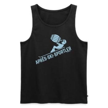 Après-Ski-Sportler (Apres Ski, Bierfass, Bier) - Männer Premium Bio Tank Top - Schwarz - Vorne - Michal (187cm)