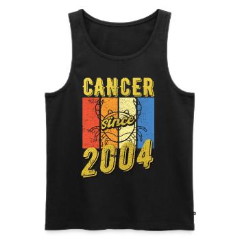 Cancer 2004 Zodiac Birthday - Men's Premium Organic Tank Top - black - Front - Michal (187cm)