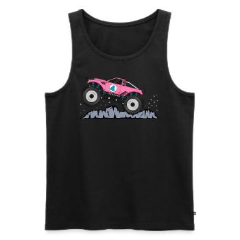 Monster Truck Birthday 4 Pink - Men's Premium Organic Tank Top - black - Front - Michal (187cm)