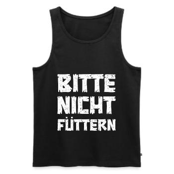 Bitte nicht füttern - Männer Premium Bio Tank Top - Schwarz - Vorne - AI Model Male 178 light (178cm)