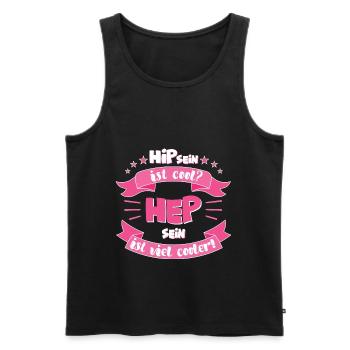 Heilerziehungspflegerin HEP Pflegerin Geschenk - Männer Premium Bio Tank Top - Schwarz - Vorne - Michal (187cm)