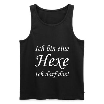 Ich bin eine Hexe Ich darf das! - Männer Premium Bio Tank Top - Schwarz - Vorne - AI Model Male 178 light (178cm)